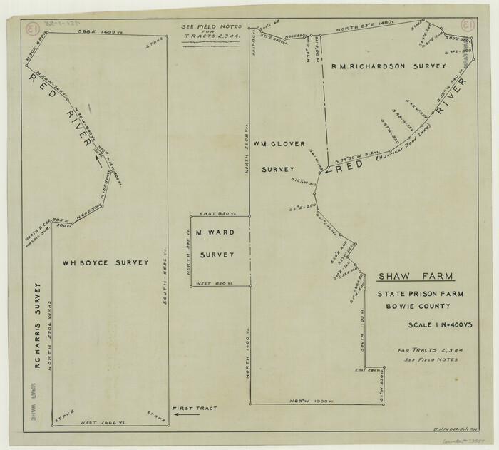 73559, Shaw Farm, State Prison Farm, Bowie County, General Map Collection