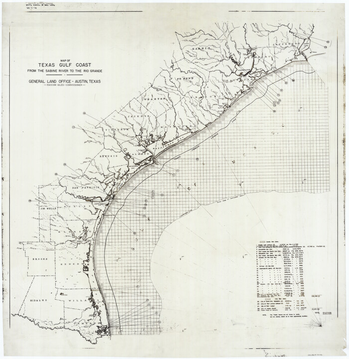 73596, Texas Gulf Coast from the Sabine River to the Rio Grande Showing Location of Navigation Districts, General Map Collection