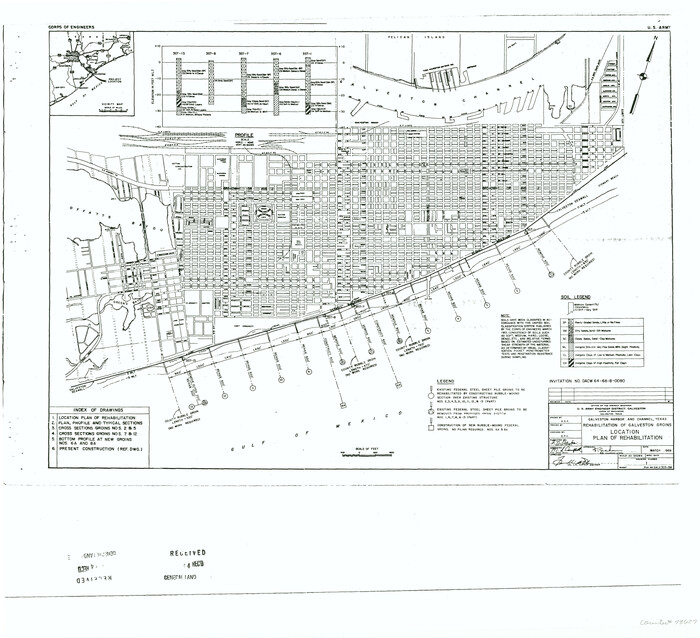 73627, Galveston Harbor and Channel, Texas - Rehabilitation of Galveston Groins - Location Plan of Rehabilitation, General Map Collection