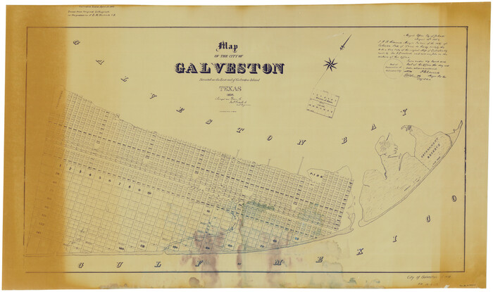 73628, Map of the City of Galveston Situated on the East end of Galveston Island, General Map Collection