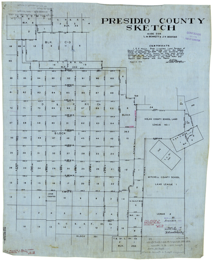 7372, Presidio County Rolled Sketch 86, General Map Collection