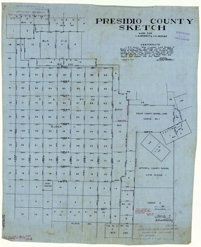 7372, Presidio County Rolled Sketch 86, General Map Collection