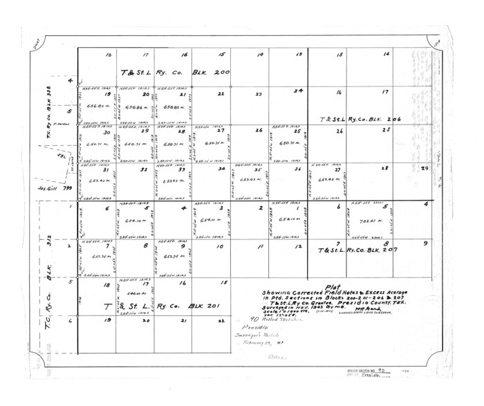 7375, Presidio County Rolled Sketch 90, General Map Collection