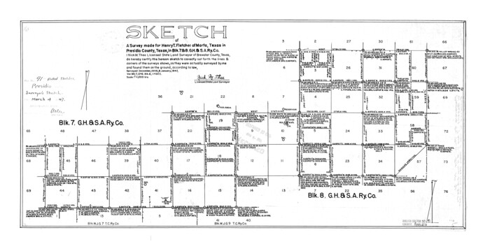 7376, Presidio County Rolled Sketch 91, General Map Collection