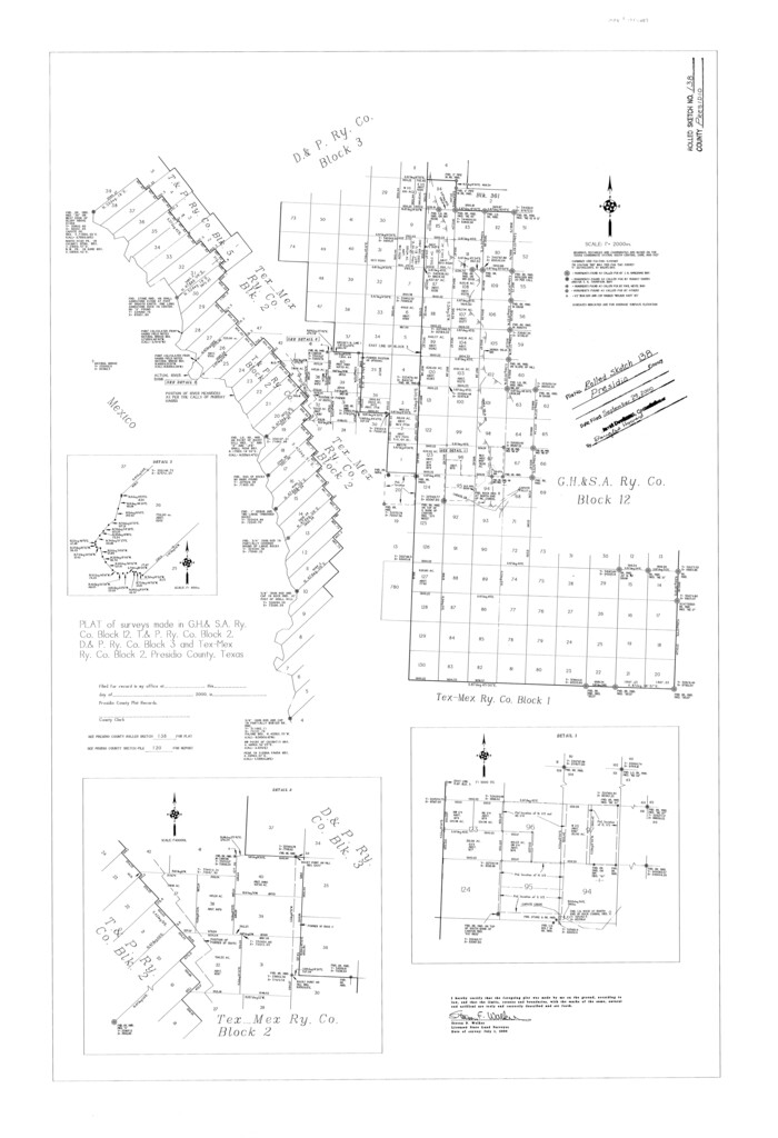 7405, Presidio County Rolled Sketch 138, General Map Collection