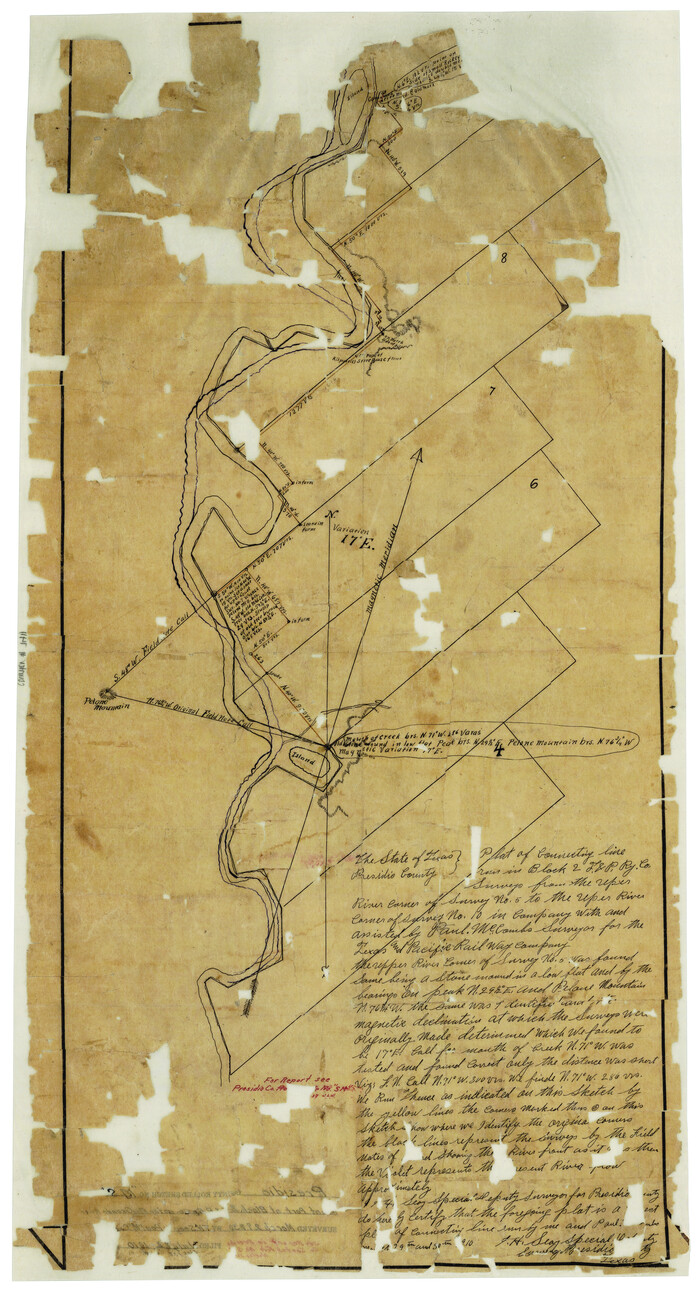 7411, Presidio County Rolled Sketch MS, General Map Collection