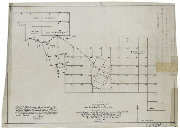 7414, Presidio County Rolled Sketch S1, General Map Collection