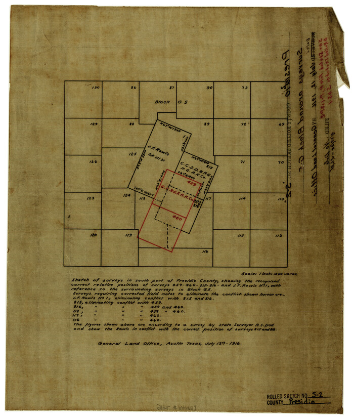 7415, Presidio County Rolled Sketch S2, General Map Collection