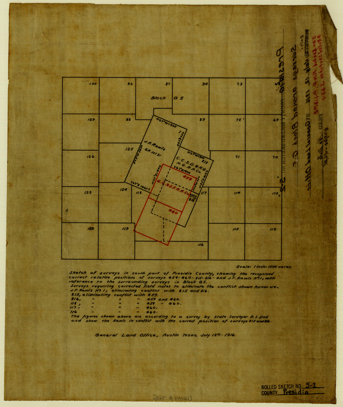 7415, Presidio County Rolled Sketch S2, General Map Collection