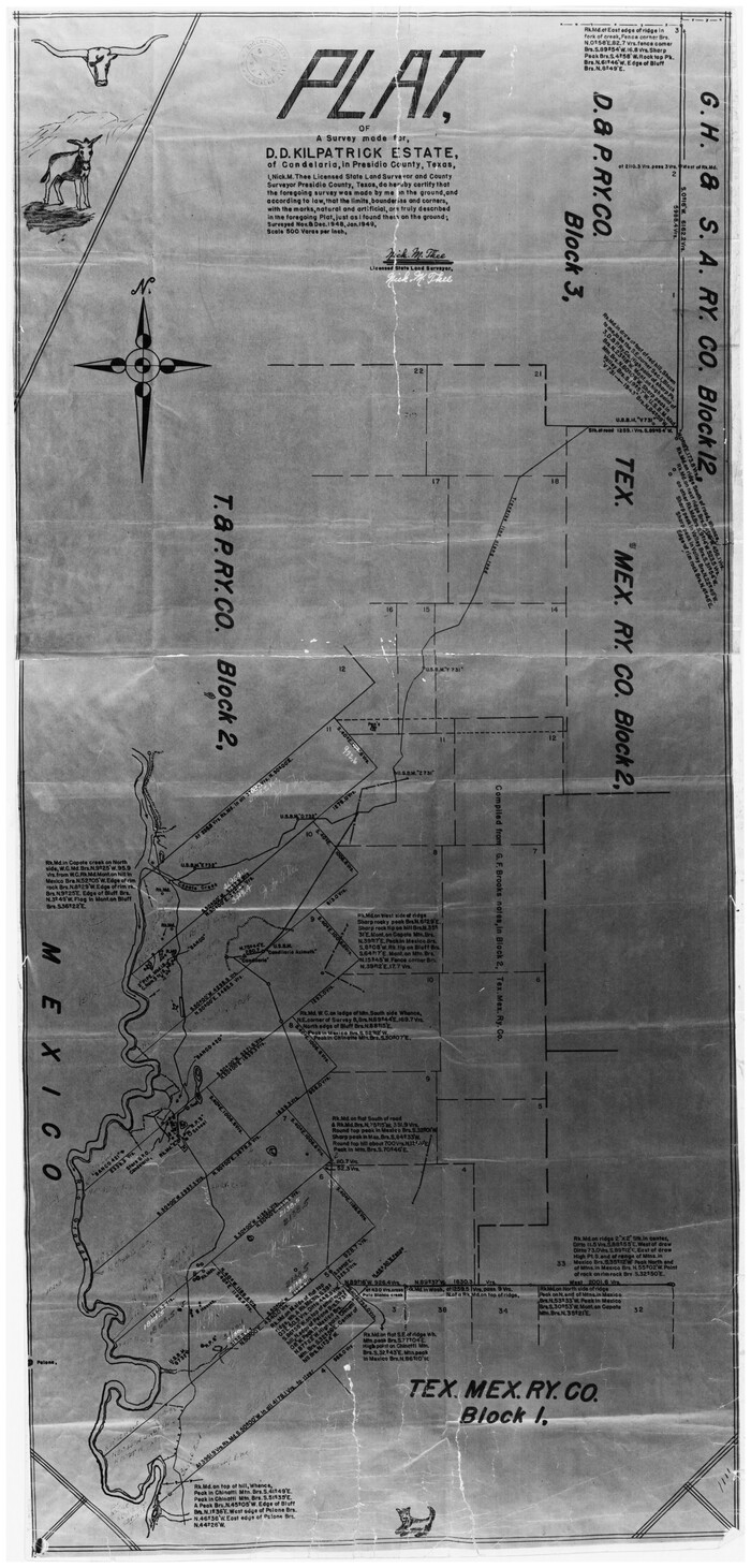 7418, Presidio County Rolled Sketch T-4, General Map Collection