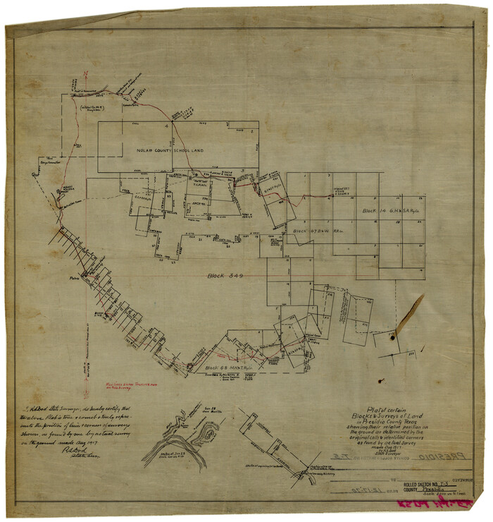 7419, Presidio County Rolled Sketch T-5, General Map Collection