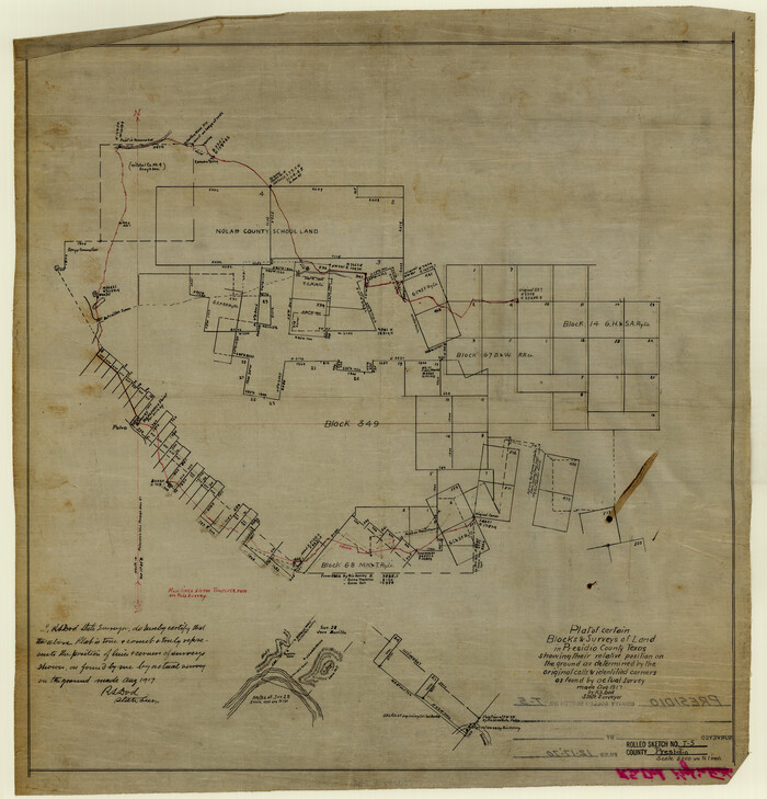 7419, Presidio County Rolled Sketch T-5, General Map Collection
