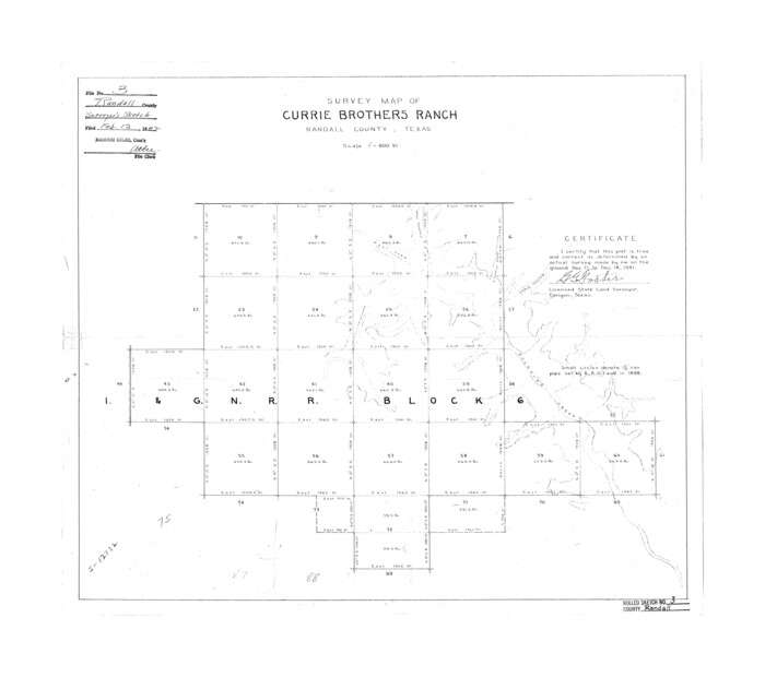 7423, Randall County Rolled Sketch 3, General Map Collection