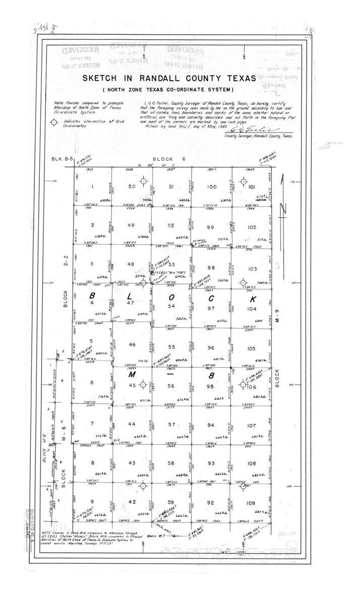 7425, Randall County Rolled Sketch 5, General Map Collection