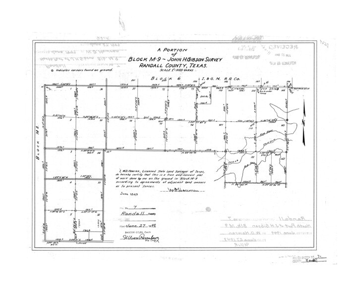 7427, Randall County Rolled Sketch 7, General Map Collection
