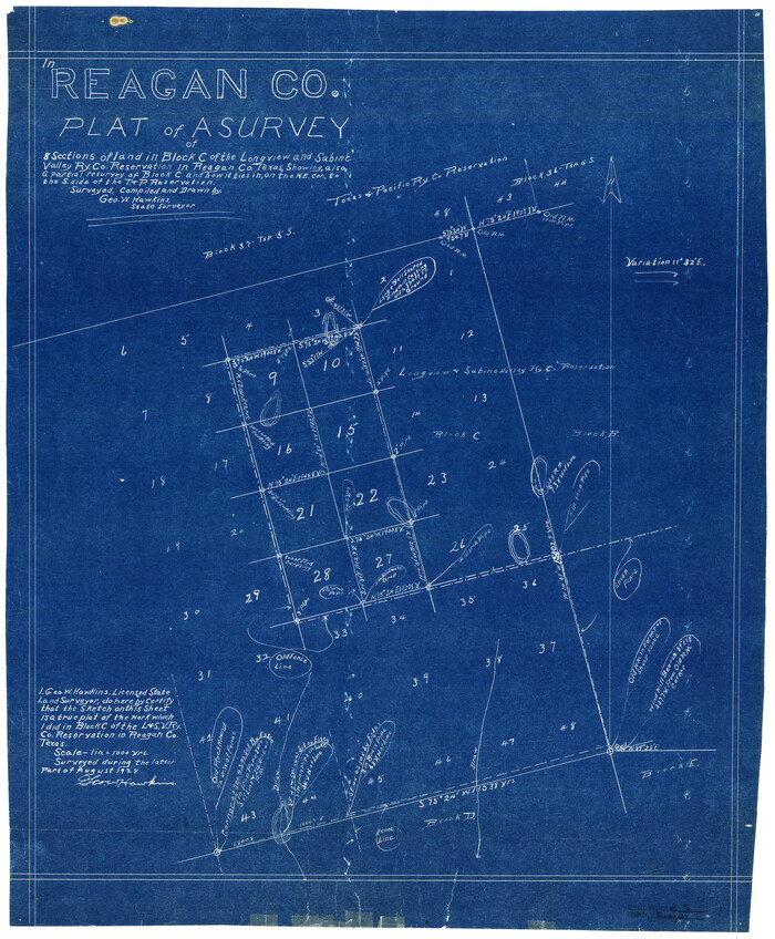 7434, Reagan County Rolled Sketch 5, General Map Collection