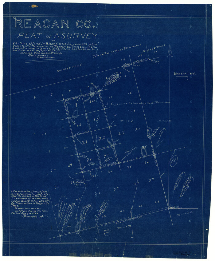 7434, Reagan County Rolled Sketch 5, General Map Collection