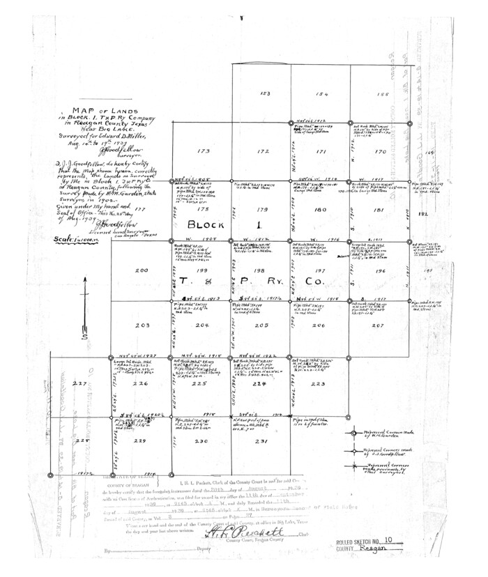 7438, Reagan County Rolled Sketch 10, General Map Collection