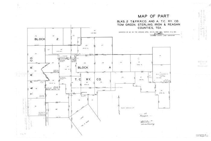 7441, Reagan County Rolled Sketch 13, General Map Collection
