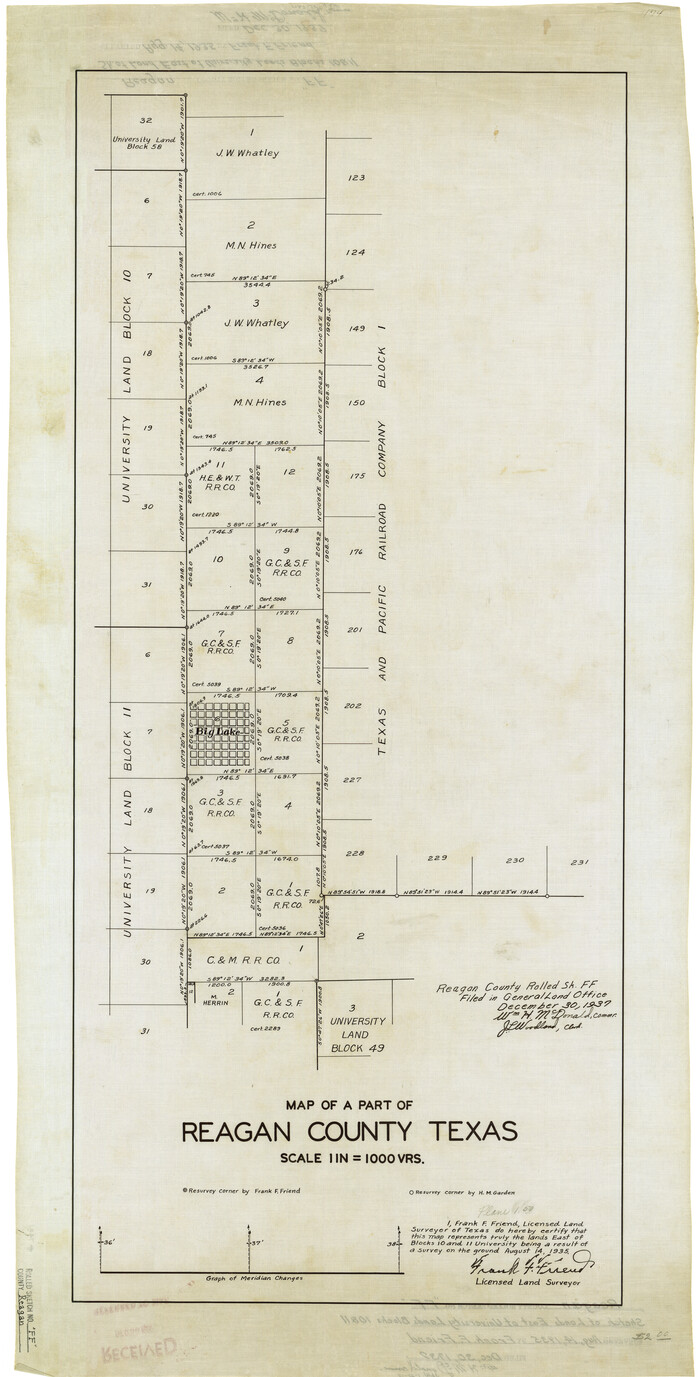 7451, Reagan County Rolled Sketch FF, General Map Collection