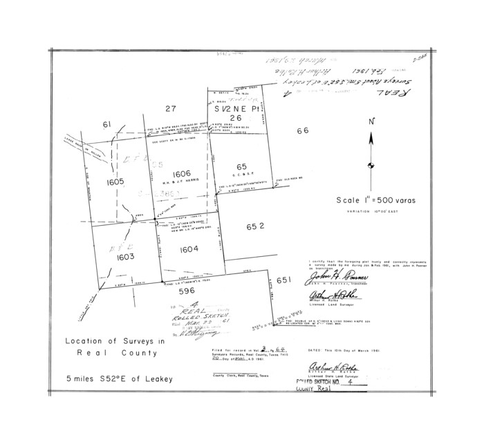 7454, Real County Rolled Sketch 4, General Map Collection