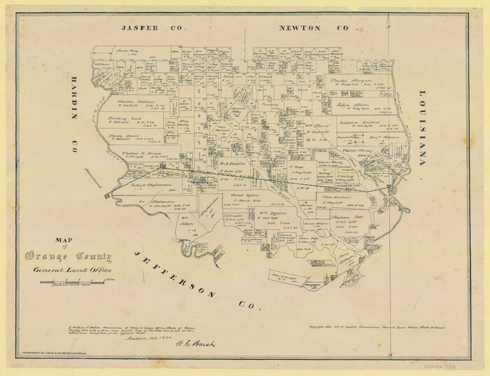 746, Map of Orange County, Texas, Maddox Collection
