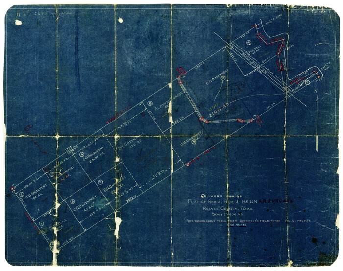 7482, Reeves County Rolled Sketch 14, General Map Collection
