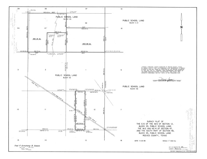 7491, Reeves County Rolled Sketch 23, General Map Collection