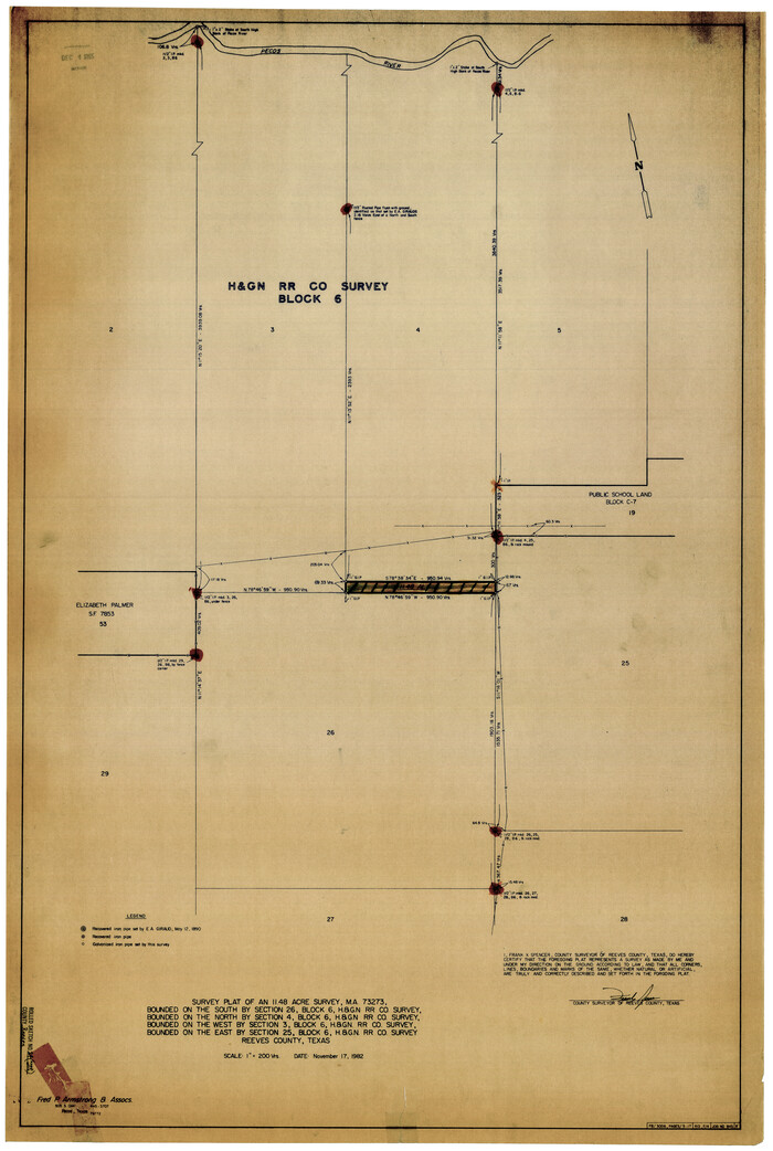 7493, Reeves County Rolled Sketch 24, General Map Collection
