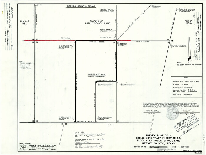 7499, Reeves County Rolled Sketch 30, General Map Collection

