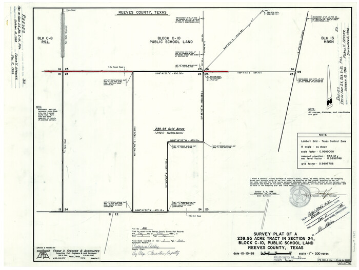 7499, Reeves County Rolled Sketch 30, General Map Collection