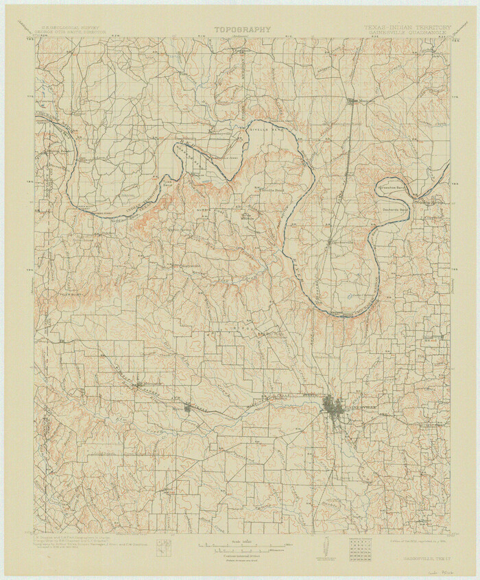75102, Texas-Indian Territory Gainesville Quadrangle, General Map Collection