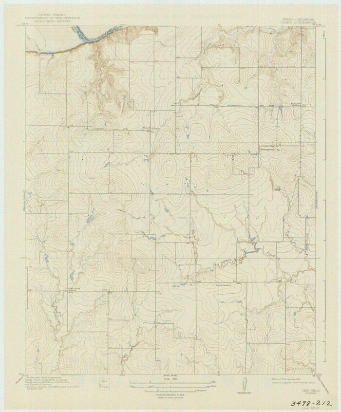 75104, Texas-Oklahoma Clara Quadrangle, General Map Collection