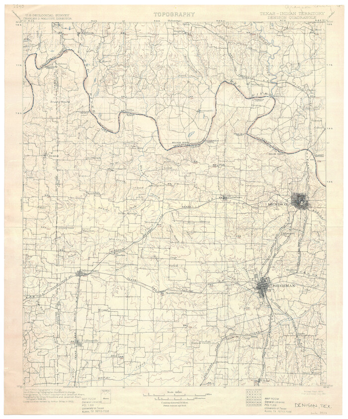 75110, Texas-Indian Territory Denison Quadrangle, General Map Collection