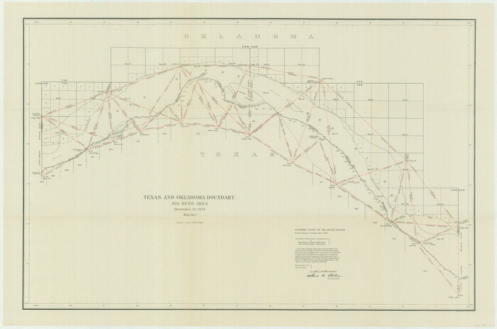 75121, Supreme Court of the United States, October Term, 1923, No. 15, Original - The State of Oklahoma, Complainant vs. The State of Texas, Defendant, The United States, Intervener; Report of the Boundary Commissioners, General Map Collection