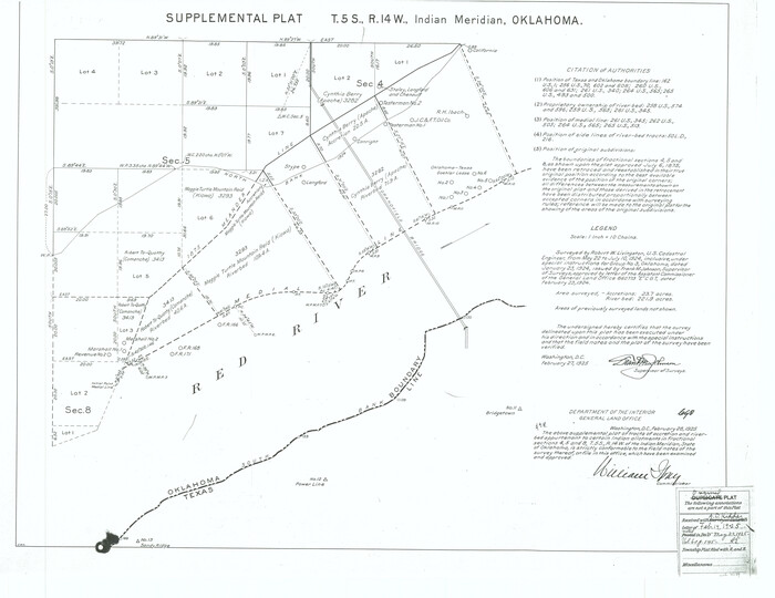 75139, Supplemental Plat of T. 5S., R. 14W., Indian Meridian, Oklahoma, General Map Collection