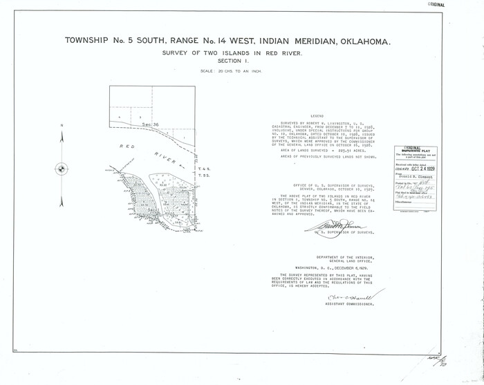 75141, Township No. 5 South, Range No. 14 West, Indian Meridian, Oklahoma, General Map Collection