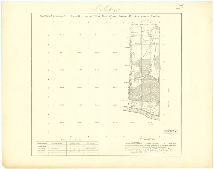75156, Fractional Township No. 6 South Range No. 8 West of the Indian Meridian, Indian Territory, General Map Collection