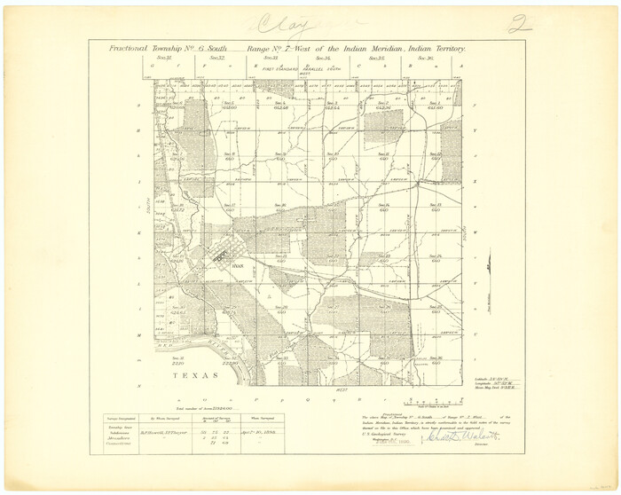 75157, Fractional Township No. 6 South Range No. 7 West of the Indian Meridian, Indian Territory, General Map Collection