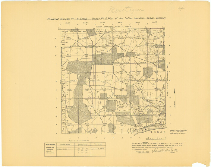 75190, Fractional Township No. 6 South Range No. 5 West of the Indian Meridian, Indian Territory, General Map Collection