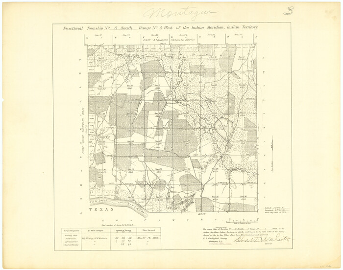 75191, Fractional Township No. 6 South Range No. 4 West of the Indian Meridian, Indian Territory, General Map Collection