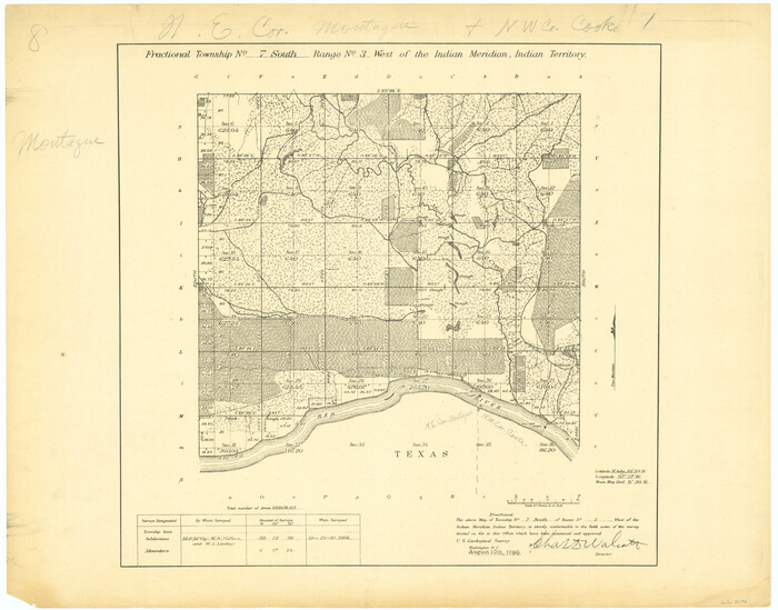 75193, Fractional Township No. 7 South Range No 3 West of the Indian Meridian, Indian Territory, General Map Collection