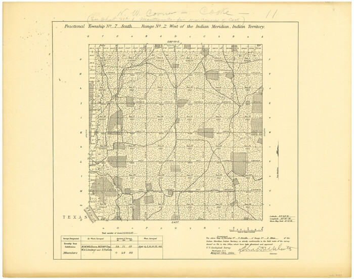 75195, Fractional Township No. 7 South Range No. 2 West of the Indian Meridian, Indian Territory, General Map Collection