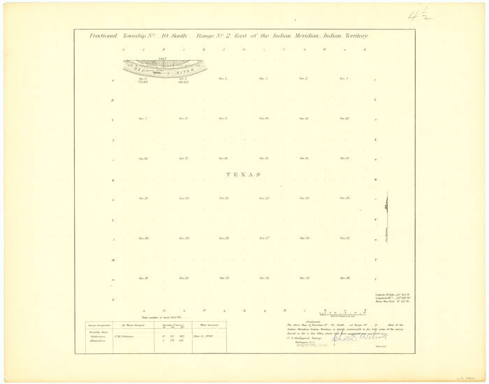 75202, Fractional Township No. 10 South Range No. 2 East of the Indian Meridian, Indian Territory, General Map Collection