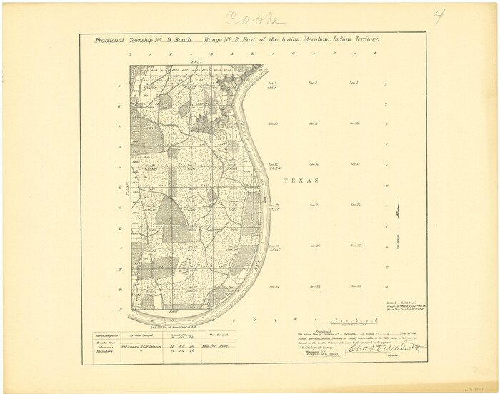 75203, Fractional Township No. 9 South Range No. 2 East of the Indian Meridian, Indian Territory, General Map Collection