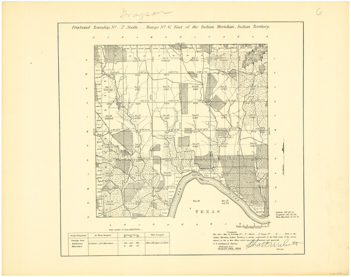 75211, Fractional Township No. 7 South Range No. 6 East of the Indian Meridian, Indian Territory, General Map Collection