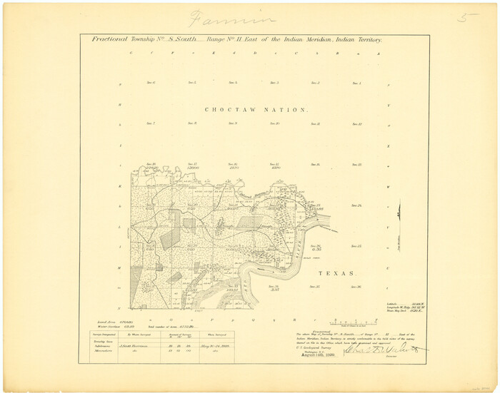 75221, Fractional Township No. 8 South Range No. 11 East of the Indian Meridian, Indian Territory, General Map Collection