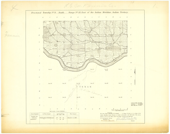 75225, Fractional Township No. 8 South Range No. 14 East of the Indian Meridian, Indian Territory, General Map Collection