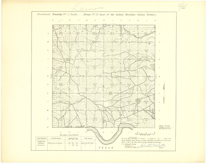 75226, Fractional Township No. 7 South Range No. 15 East of the Indian Meridian, Indian Territory, General Map Collection