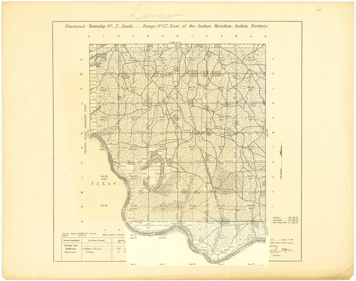 75231, [Fractional Township No. 7 South Range No. 17 East of the Indian Meridian, Indian Territory], General Map Collection